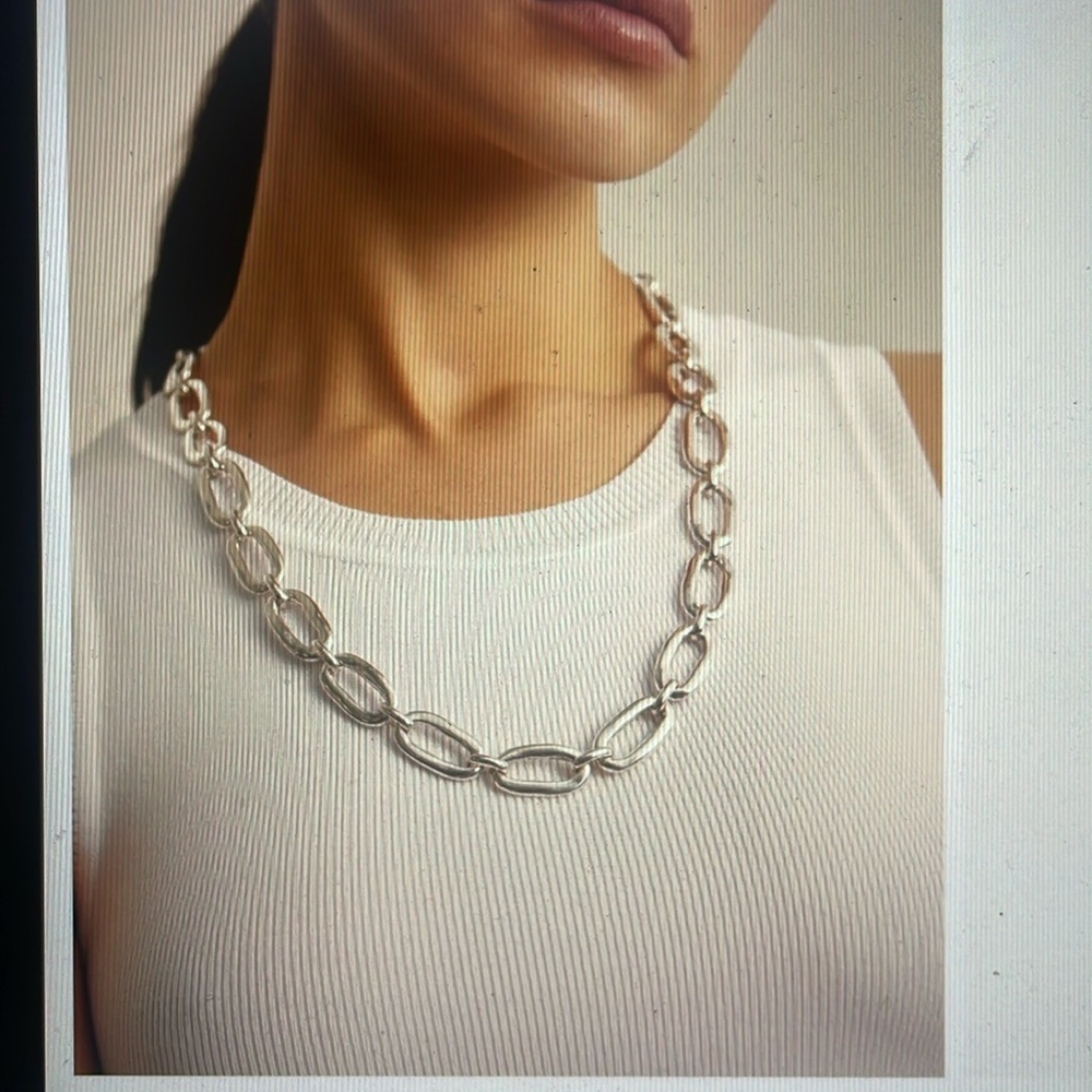 Uno de 50 Sterling Silver-Plated Links Necklace